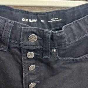 Old Navy High-Rise Adjustable Waist girls Jeans in black